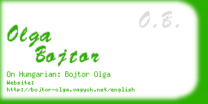 olga bojtor business card